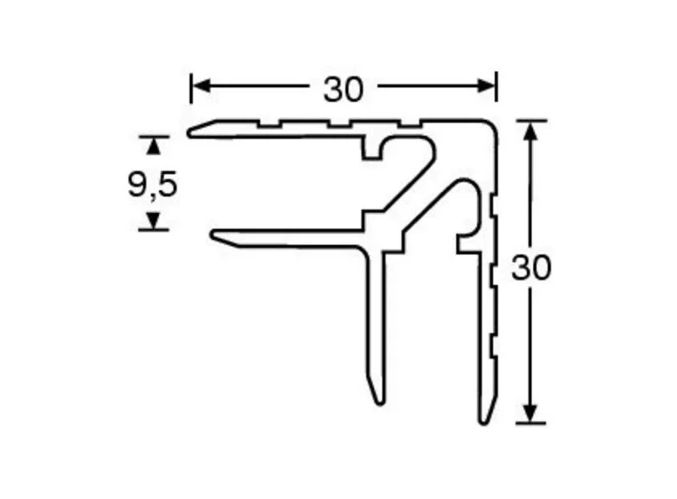 Adam Hall Hardware 6107 - Aluminium Casemaker for 9.5 mm *Pris per meter 
